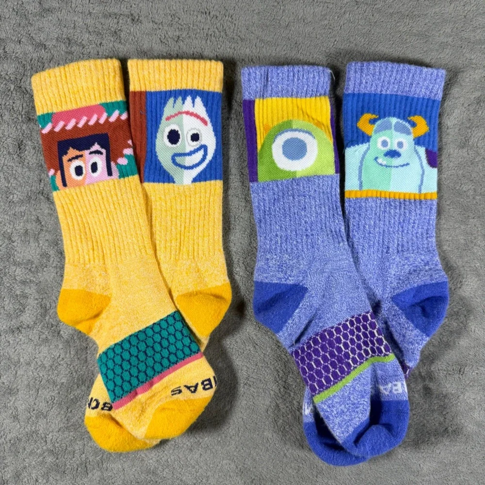 Bombas Pixar Crew Socks Adult SM Multi Excellent Toy Story Monsters Inc 2 Pair